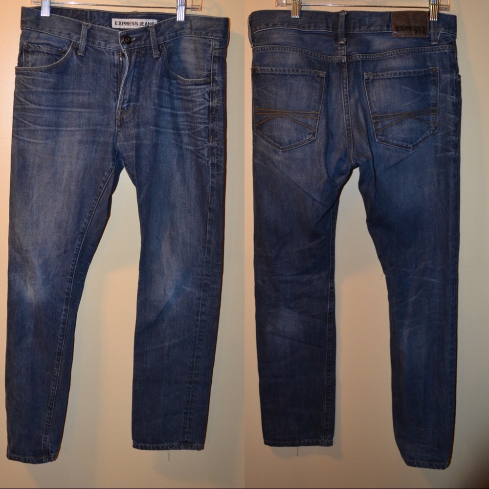 ✨ EXPRESS DARK JEANS - 31x32 - Rocco Slim/Skinny ✨